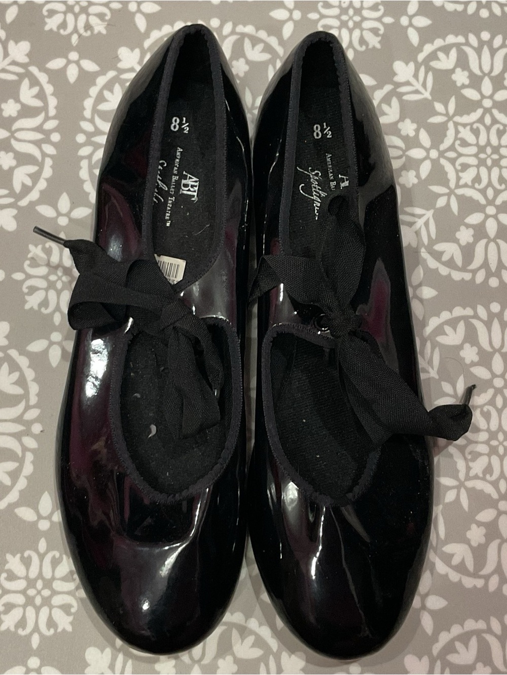 American Ballet Theatre Black Tap Shoes Size 8.5 Great Condition